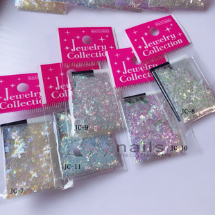 现货 BEAUTY NAILER 美甲饰品 大小圆形 圆点偏光色亮片 日本