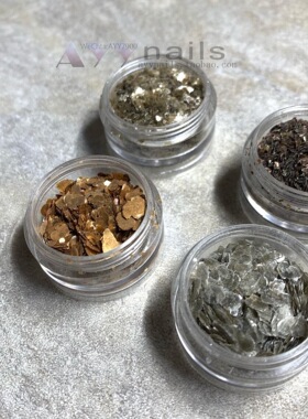 现货 日本 clou  矿石箔片 碎切 薄款 复古色亮片 日式美甲用品