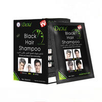 Dexe plant-based hair dye darkens your hair with just one wash. This ten-pack will naturally darken your hair at home, cover your white hair with a comb, and make your hair black without damaging it thumbnail 6
