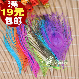 diy饰品材料 继承者们捕梦网辅料 孔雀彩色羽毛 手工耳环配件材料