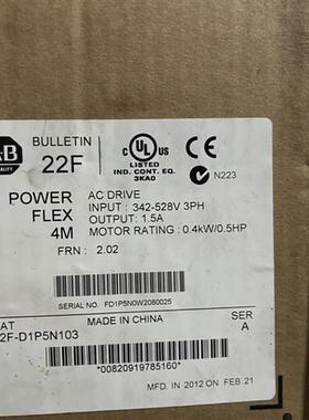 全新ab变频器22F-D1P5N103 询价