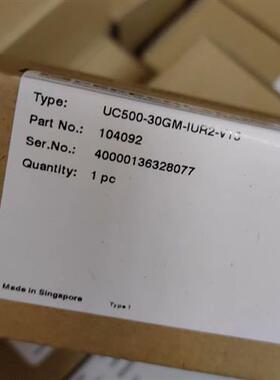 UC500-30GM-IUR2-V15超声波传感器 货号104092全新原装现货