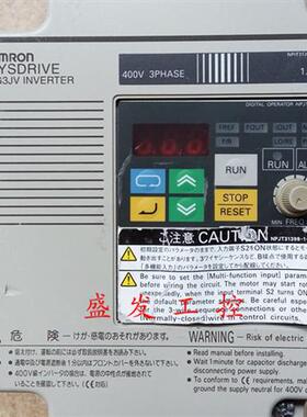 3G3JV-A4007-A 1.1KW 380V 变频器 拆机已测试有保二手原装