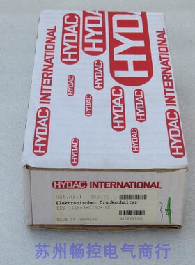 *销售*全新德国贺德克HYDAC压力开关 EDS 3448-3-0250-D00 现货