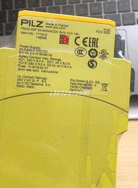 皮尔兹安全继电器PNOZ X3P 24-240VACDC 3n/o 1n/c 1so货号777313