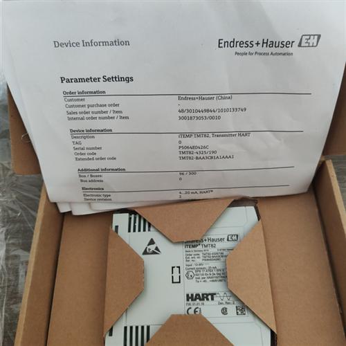 iTEMP TMT82 E+H温度变送器TMT-4325/190 TMT82-BAA3CB1A1AAA1