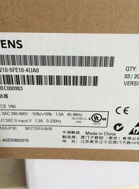 全新 V90伺服驱动器 6SL3210-5FE10-4UA0 0.4KW正品