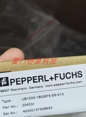 UB1000-18GM75-E6-V15超声波传感器 货号204531原装现货