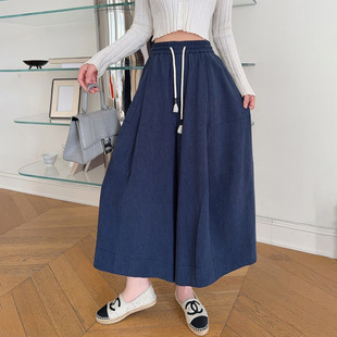 诺仙思美天丝山本裙裤女夏季薄款垂感宽松小个子八分凉凉阔腿裤子