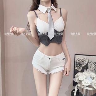 酒吧gogo演出服女團(tuán)DS領(lǐng)舞臺(tái)裝 DJ性感夜場(chǎng)女bgo點(diǎn)舞服性感夜場(chǎng)服