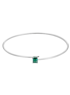 VERY FANCY官方 热销 镀18K 祖母绿色锆石 弹力CHOCKER项链女