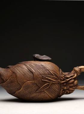 清仓回流老紫砂壶宜兴老壶陈鸣远全手工制作 竹笋壶西施石瓢茶壶