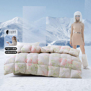 水星家纺羽绒被95白鹅绒被子被芯春秋被抗菌冬被加厚秋冬保暖新款