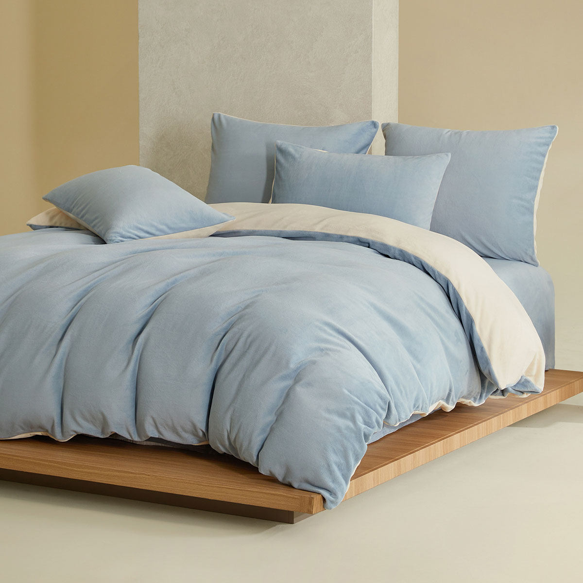 水星家纺冬季牛奶绒四件套保暖加厚不掉毛抗静电A类珊瑚绒法兰绒