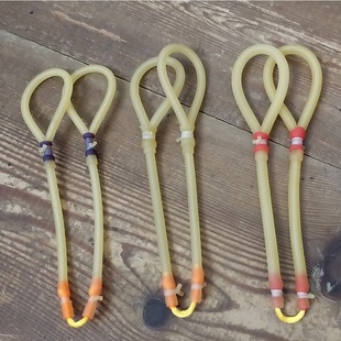 四拖二拖挂射鱼皮筋 3060进口内穿圆皮组 传统弹弓打渔轮重镖2050