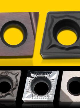 数控内孔车刀搪镗刀粒硬质合金刀片不锈钢ccmt060204菱形超硬