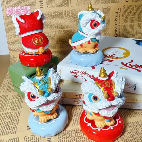 景德镇陶瓷转转乐醒狮摆