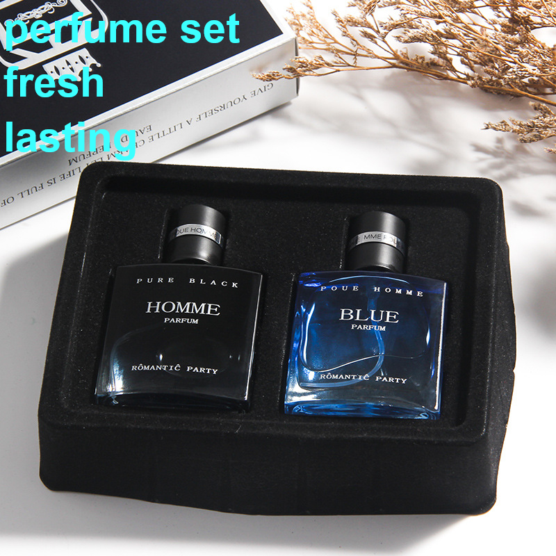 Brand Men perfume set gift box男士香水礼盒套装持久清新 man