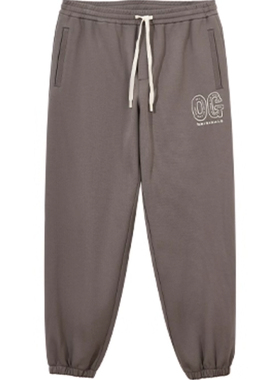 JJ国内代购灰色松紧腰抽绳百搭宽松束脚运动卫裤男 22431D007