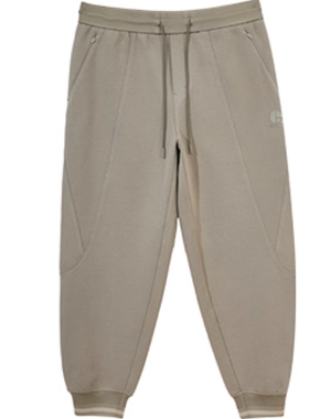 JJ国内代购卡其色黑色松紧腰抽绳宽松休闲束脚卫裤男 22331D017