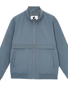 JJ国内代购灰蓝色立领百搭休闲宽松夹克外套男 223121022