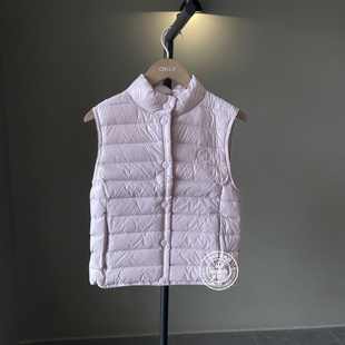 OL国内代购黑色立领鹅绒百搭休闲轻薄短款马甲羽绒服女 123452004