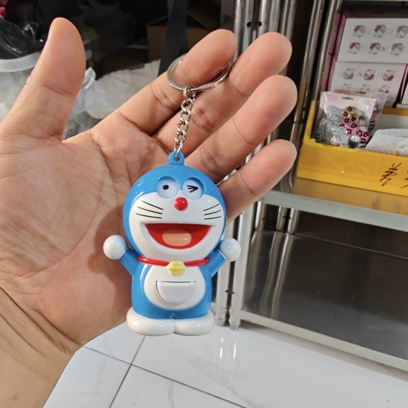 蓝胖子钥匙扣 叮当猫公仔挂件 钥匙链小礼物送女生机器猫手脚可动