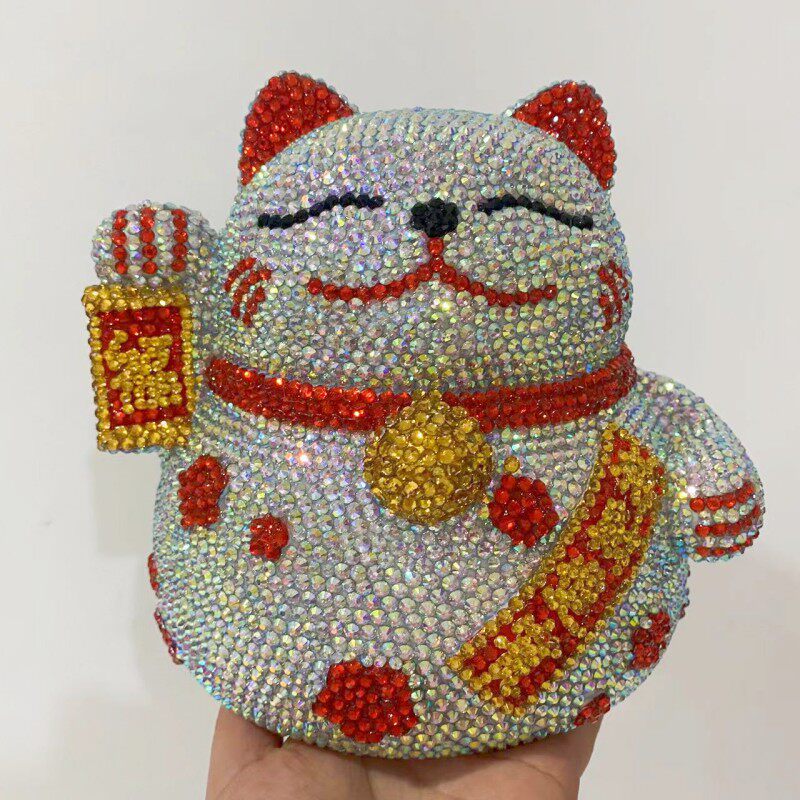 手工贴钻招财猫DIY满钻发财猫