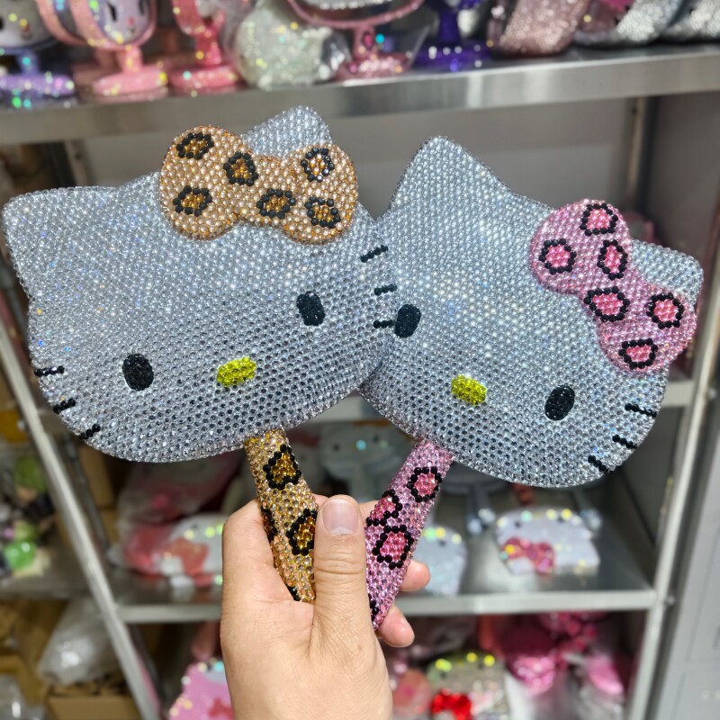 豹纹节日送礼品KT手工DIY镜子