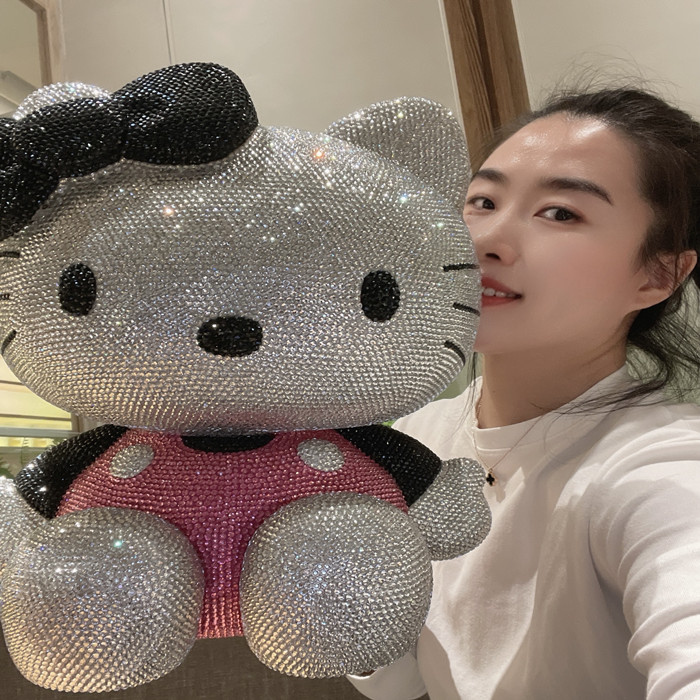 手工DIY贴钻粘满钻KT猫