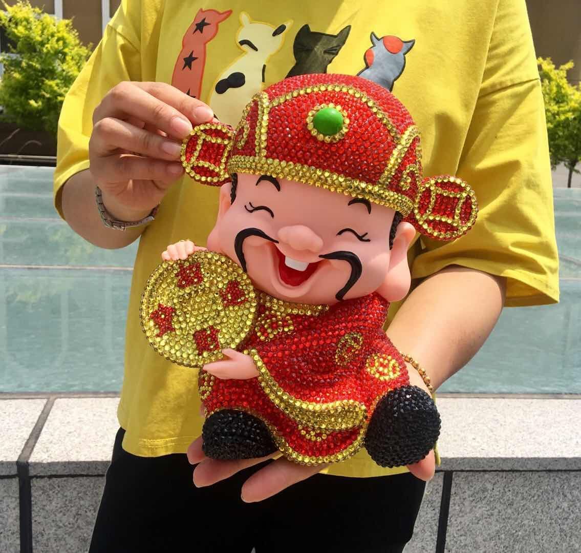招财进宝财神爷摆件客厅家用财神佛像存钱罐风水旺财店铺开业礼品