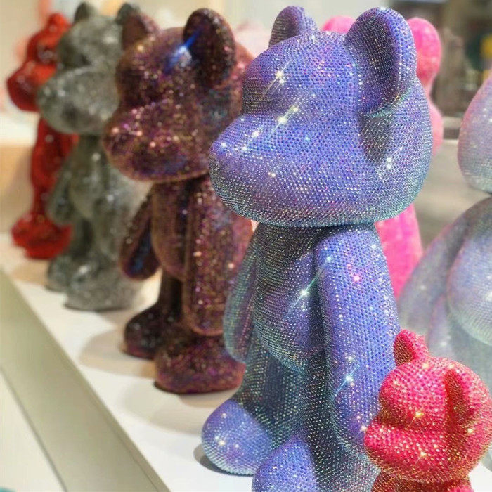 53厘米贴钻成品暴力熊手工粘钻diy小熊节送礼品男女朋友礼物门店