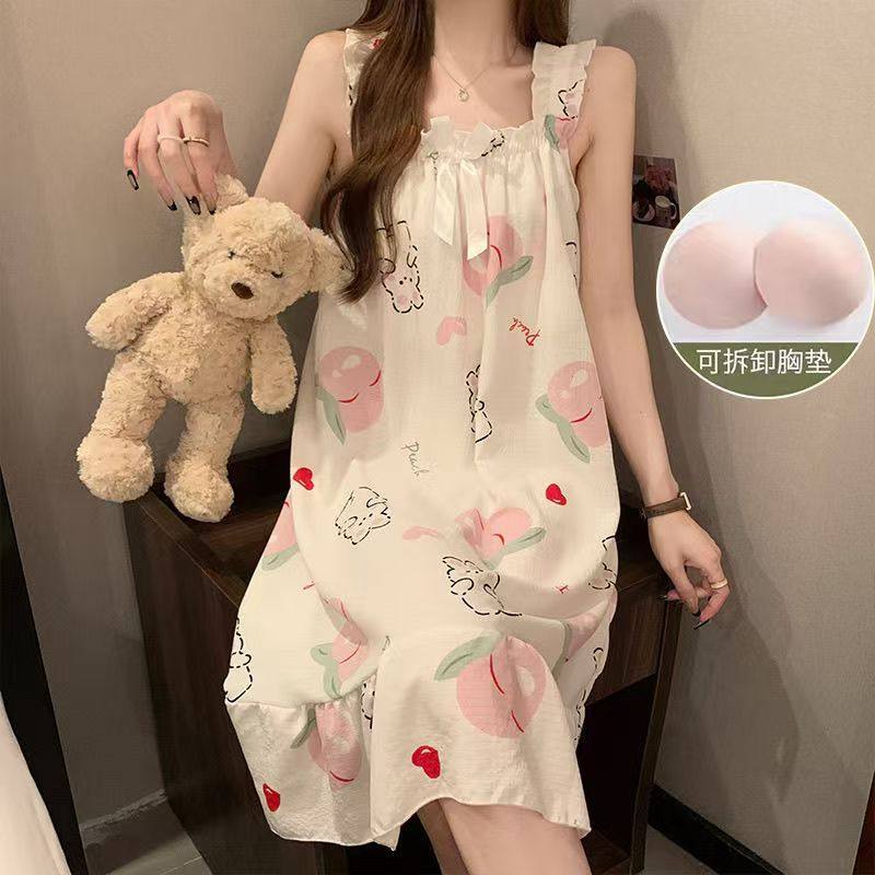 少女吊带睡衣学生泡泡棉感睡裙带胸垫夏季新款中长款连衣裙家居服,女士内衣/男士内衣/家居服,睡衣/家居服套装,淘宝优惠券,粉丝福利购,淘宝优惠卷