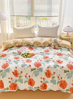 全棉被套单件100纯棉被罩180cm220学生宿舍高档儿童单人双人亲肤