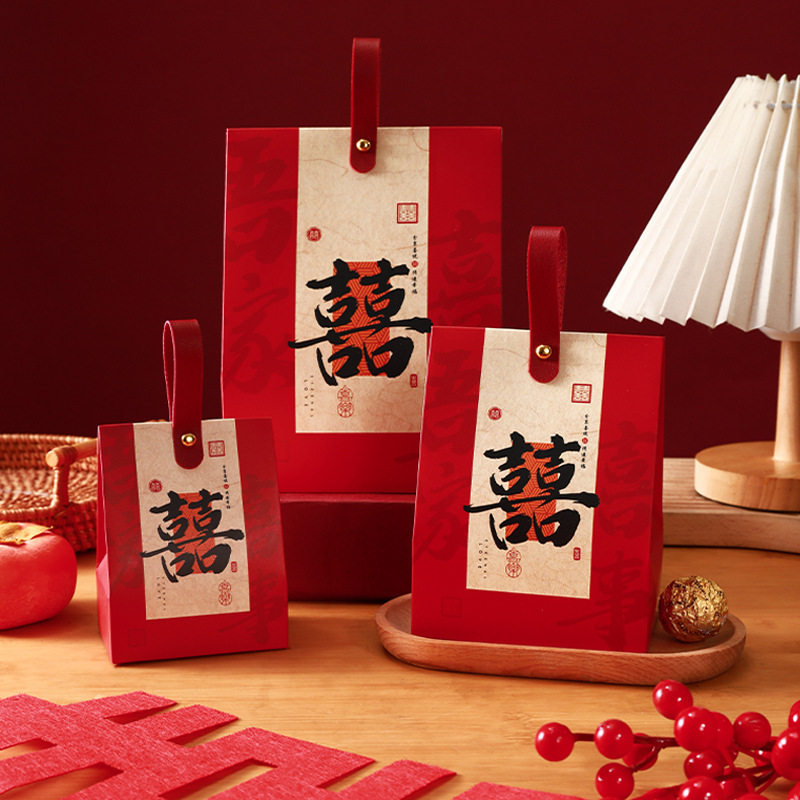 跨境新中式糖盒结婚喜糖盒子婚礼回礼糖果包装盒伴手礼盒国风