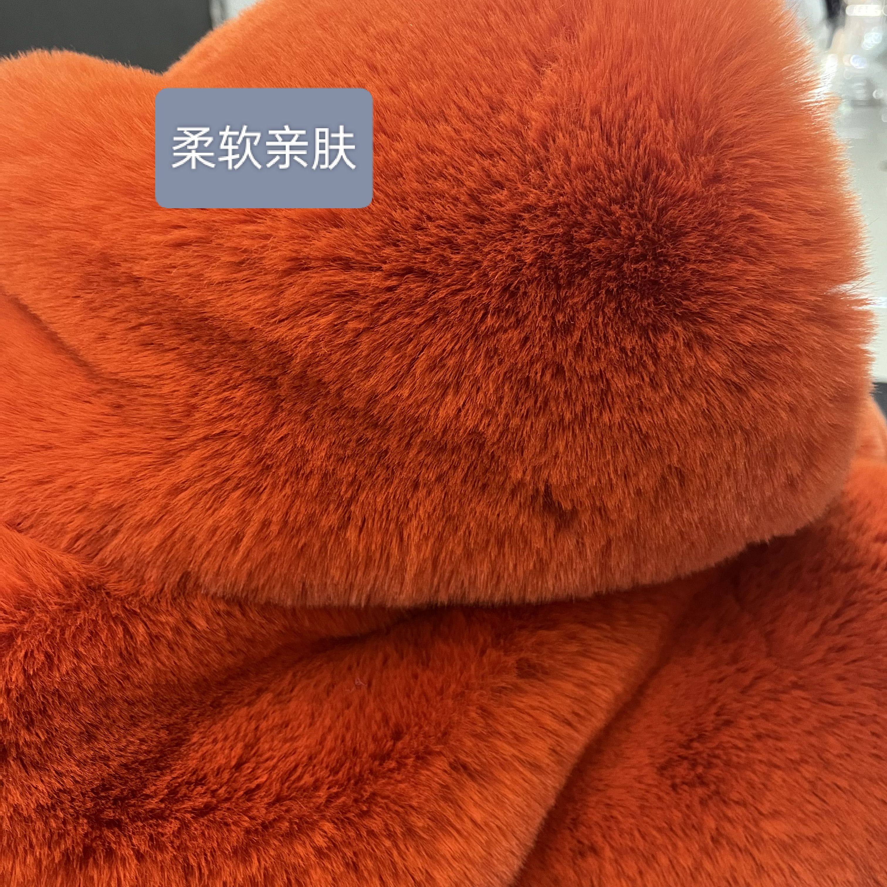 3.5cm加厚加密仿獭兔毛仿皮草面料diy毛绒玩具兽装毛布服装布料图片