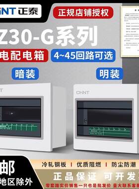 正泰家用配电箱PZ30G明装低压照明箱布线箱暗装箱体成套配电箱
