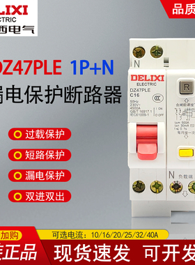 德力西双进双出家用漏电保护开关DZ47PLE 16A25A32A40A代替CDB3LE