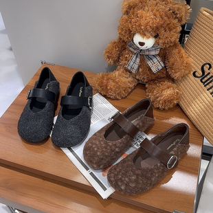 爆款复古巨舒适棉鞋女2025新款秋冬配裙子加绒玛丽珍鞋软平底单鞋