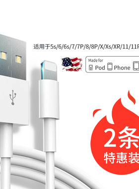 iwosty适用苹果iPhone12/13快充数据线11pro手机xr通用ipad平板6s单头8plus短se闪充14max充电线器x冲电线por