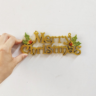创意圣诞树圣诞快乐字母牌子装饰品挂件挂饰迷你拍照道具节日用品