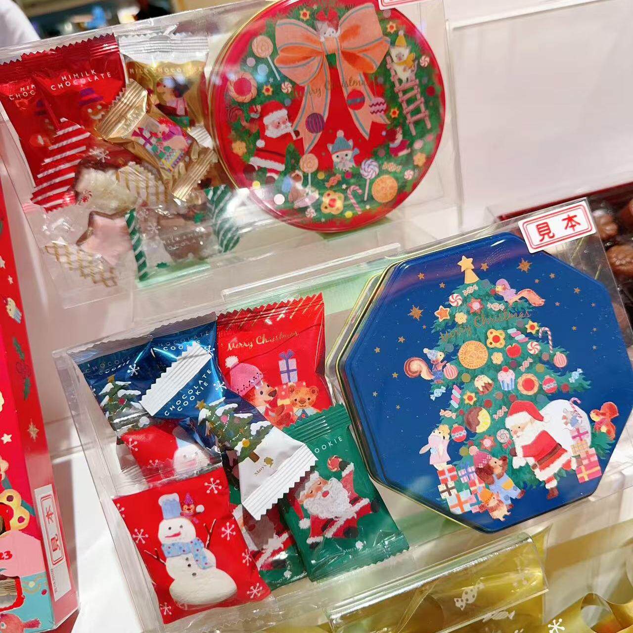 日本Marys圣诞节限定款什锦巧克力棉花糖礼盒8枚蓝盒