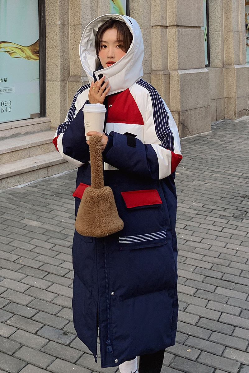 现货2C028810P205K298拼色长款棉衣,女装棉衣/棉服,2C028