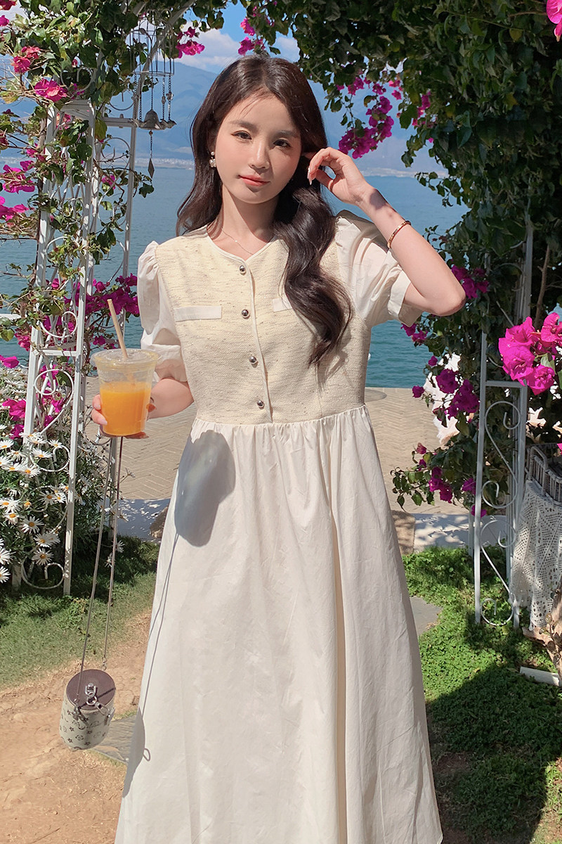 现货2C0287322P115K168夏季小香风清新连衣裙,女装连衣裙,2C028
