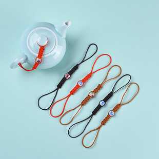 紫砂壶绳手工编制功夫茶具配件茶道零配茶壶盖绳子系壶绳绑壶盖绳