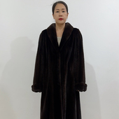 进口水貂皮草外套紫标天鹅绒母貂全抽年轻显瘦青果领南瓜袖 2025