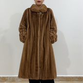 进口水貂皮草外套紫标天鹅绒母貂全抽机开年轻显瘦一粒扣