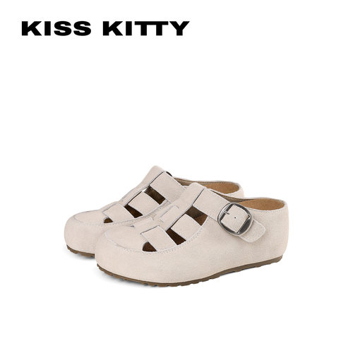 KittyKISSKITTY复古风半拖勃肯鞋