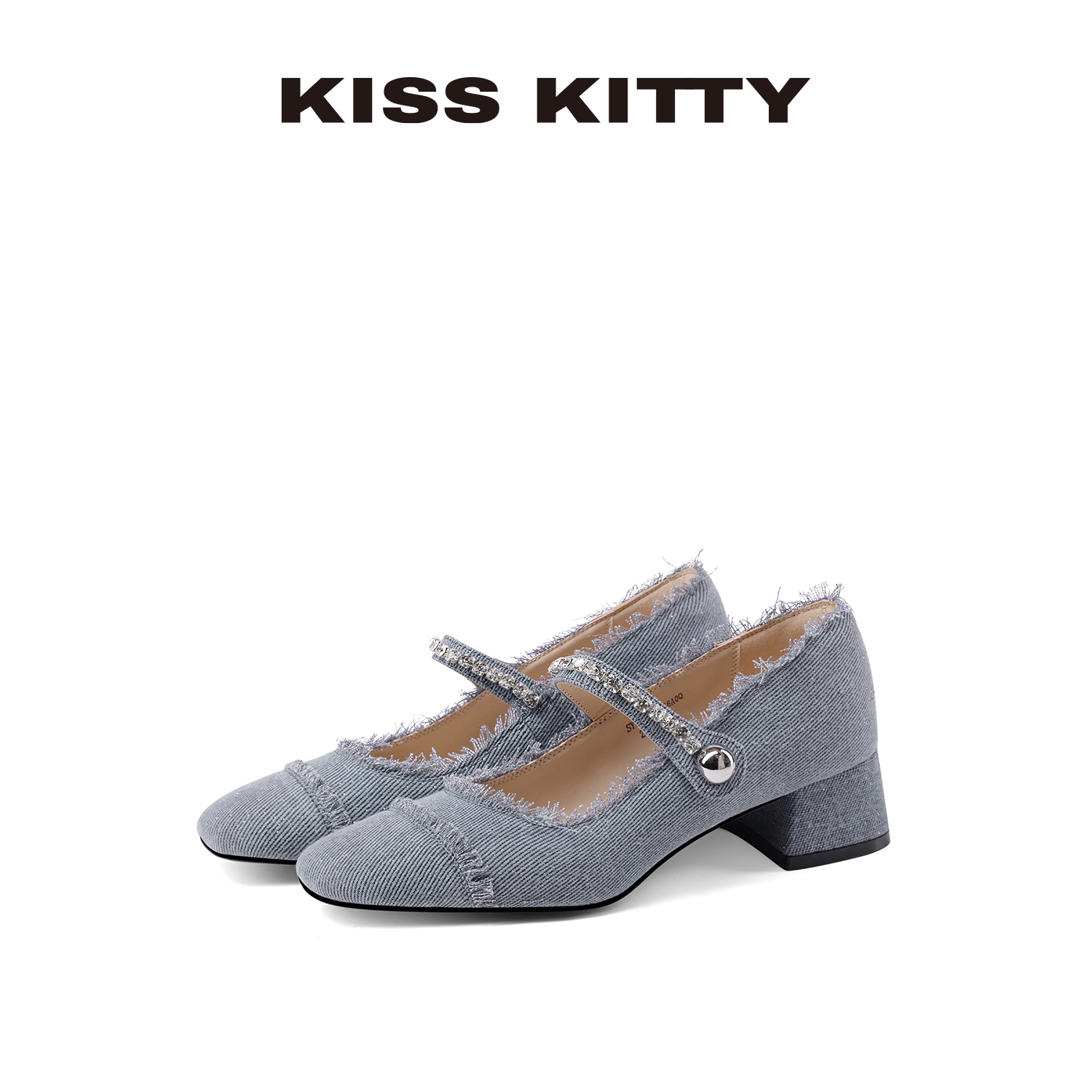 KISSKITTY牛仔布玛丽珍鞋