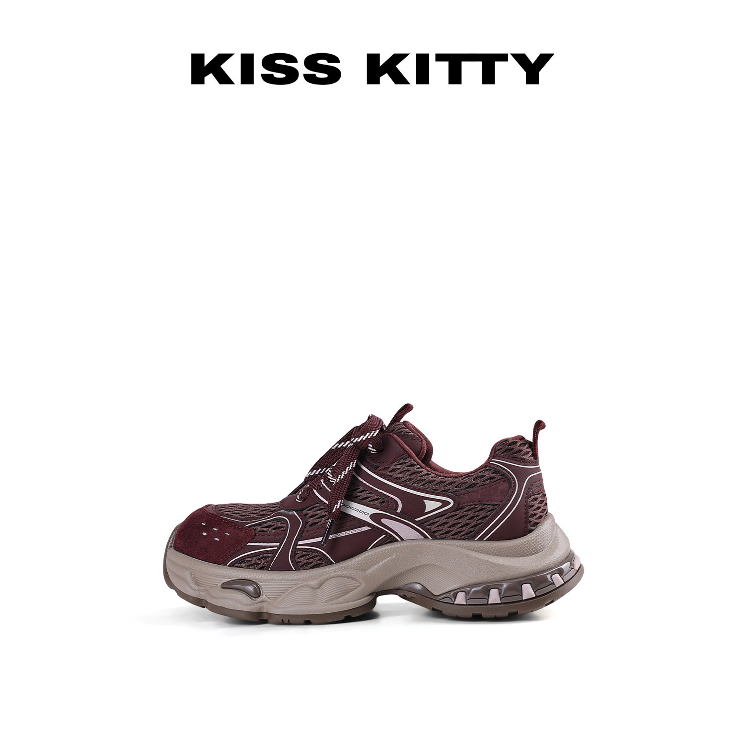 【呼呼专享】KISSKITTY欧洲站老爹鞋女2026新款厚底运动休闲跑鞋